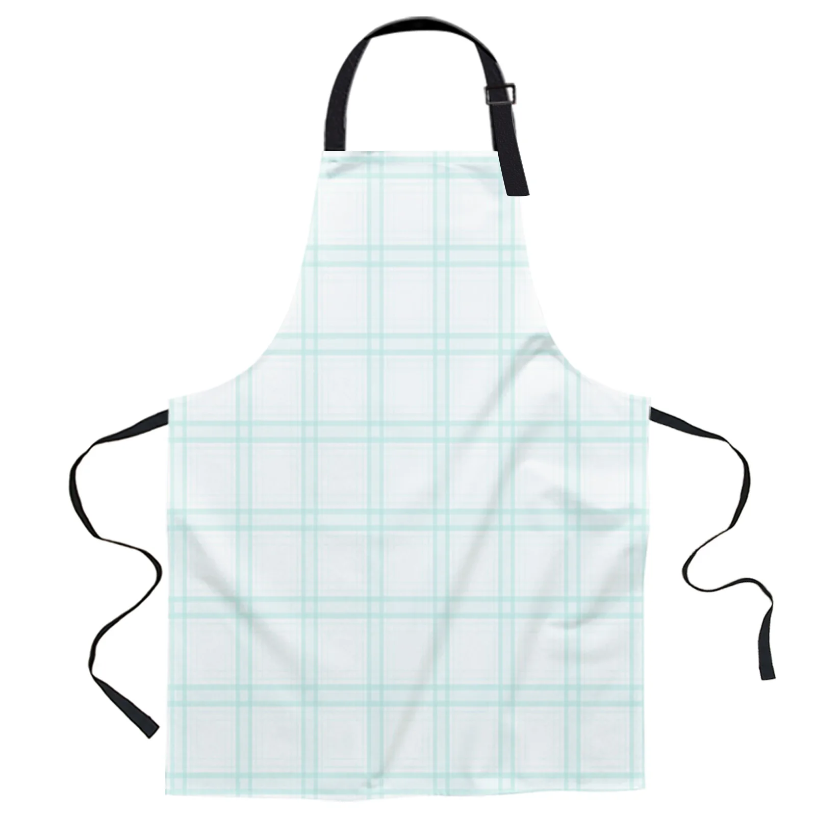 

Water Color Idyllic Farmhouse Style Lines Plaid Kitchen Bibs Oven Gloves Cooking Ladies Kids Aprons Cuffs Baking Accessories