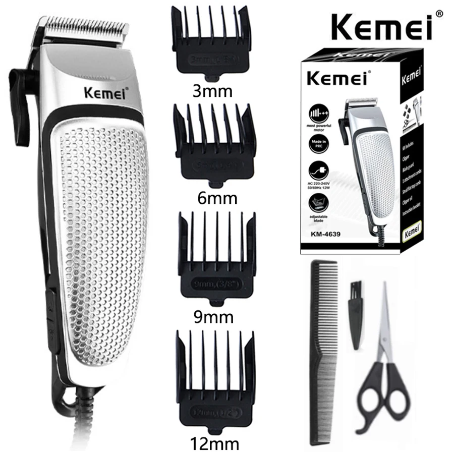 

Kemei 4639 Electric Clipper Men Hair Clippers Professional Trimmer Household Low Noise Beard Machine Personal Care Haircut Tool