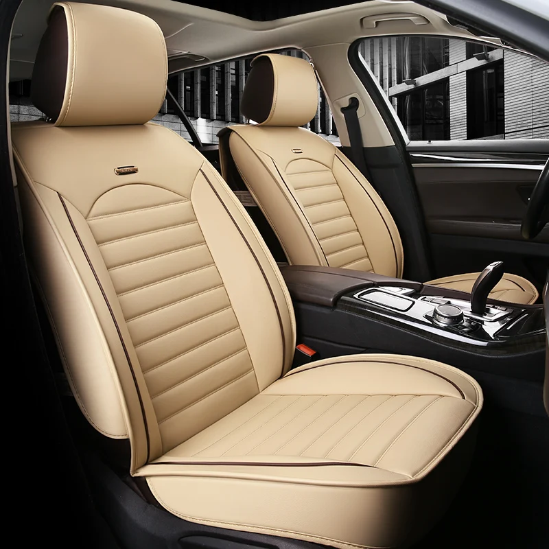 

New Luxury Leather Car Seat Cover Automobile Four Season Universal Car Seat Cushion PU Car Seat Cover Auto Chair Protector Pad