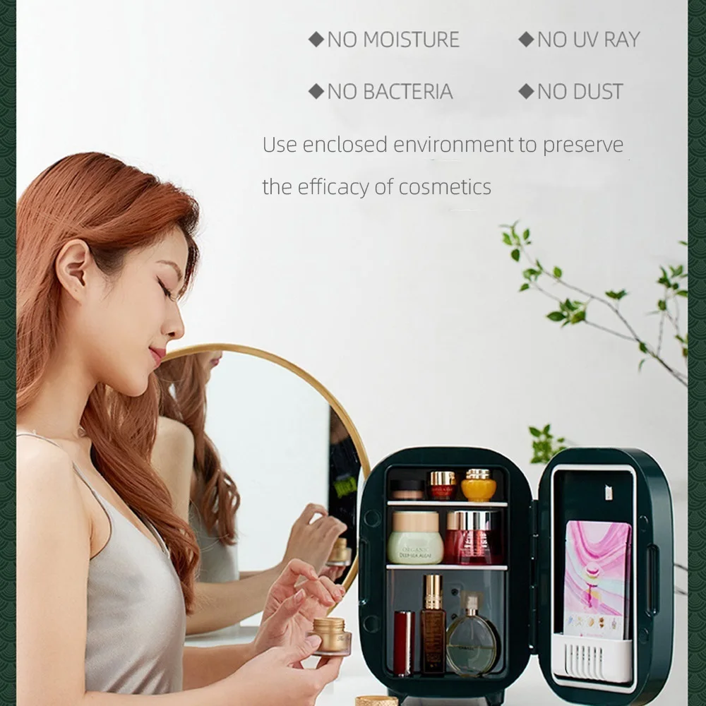 Холодильник для косметики компактный 8 л со светодиодным зеркалом |