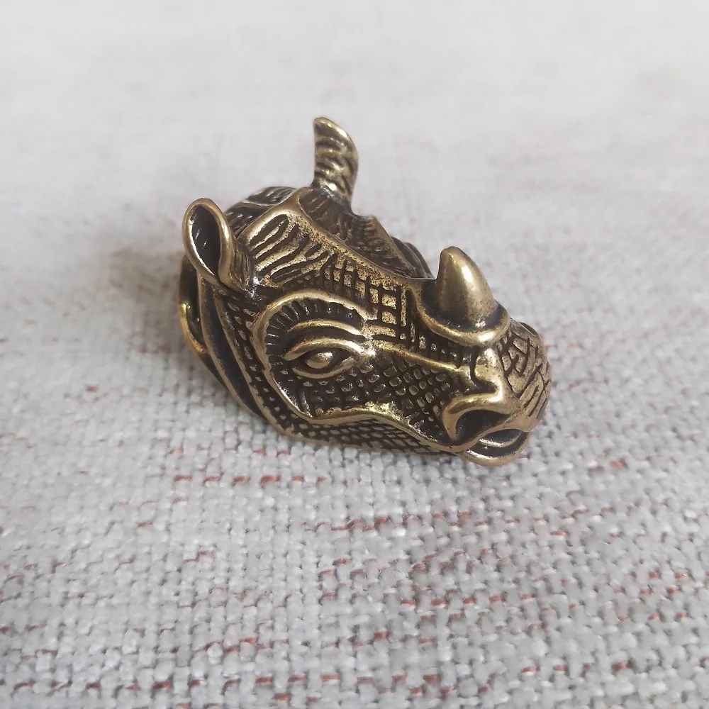 

Медная головка носорога настольное украшение Латунное украшение подарок m057