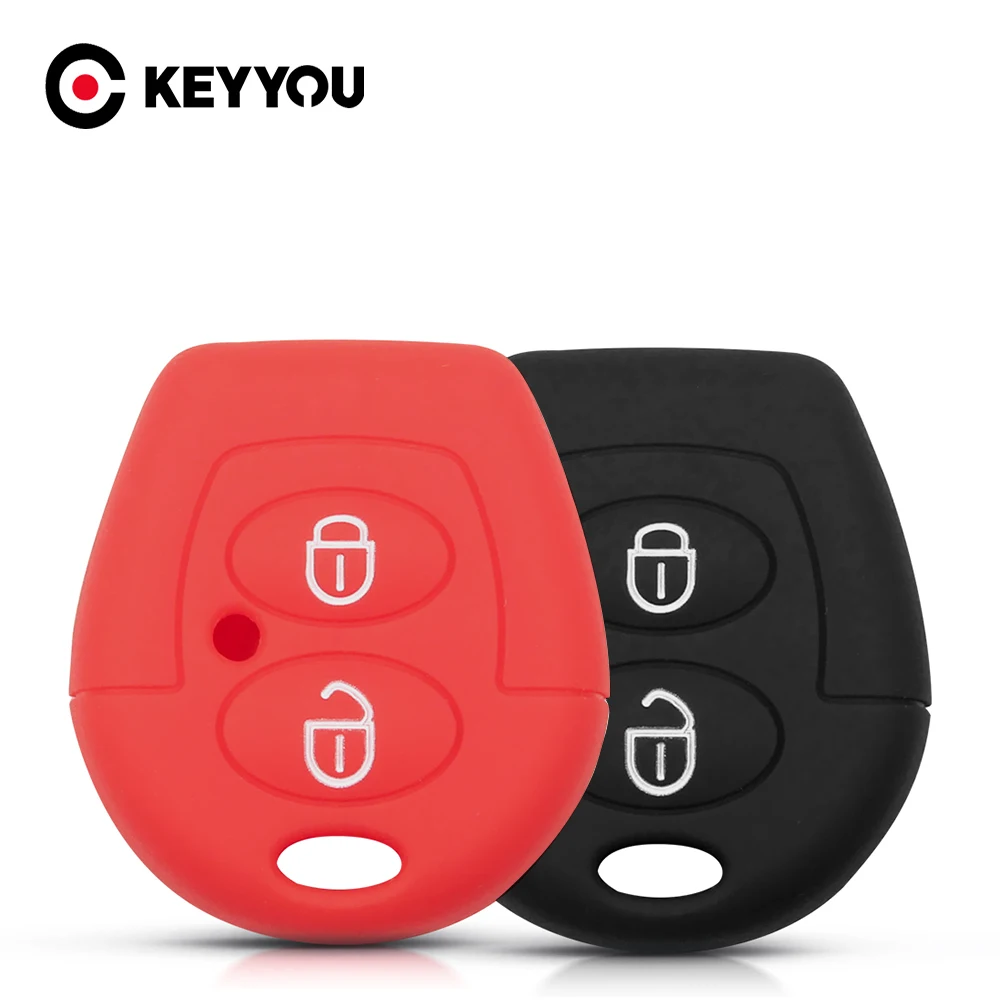 Силиконовый чехол KEYYOU для смарт-ключей VW Polo Golf Passat Bora Sharan Skoda Octavia Fabia Seat Corboda Leon Ibiza |