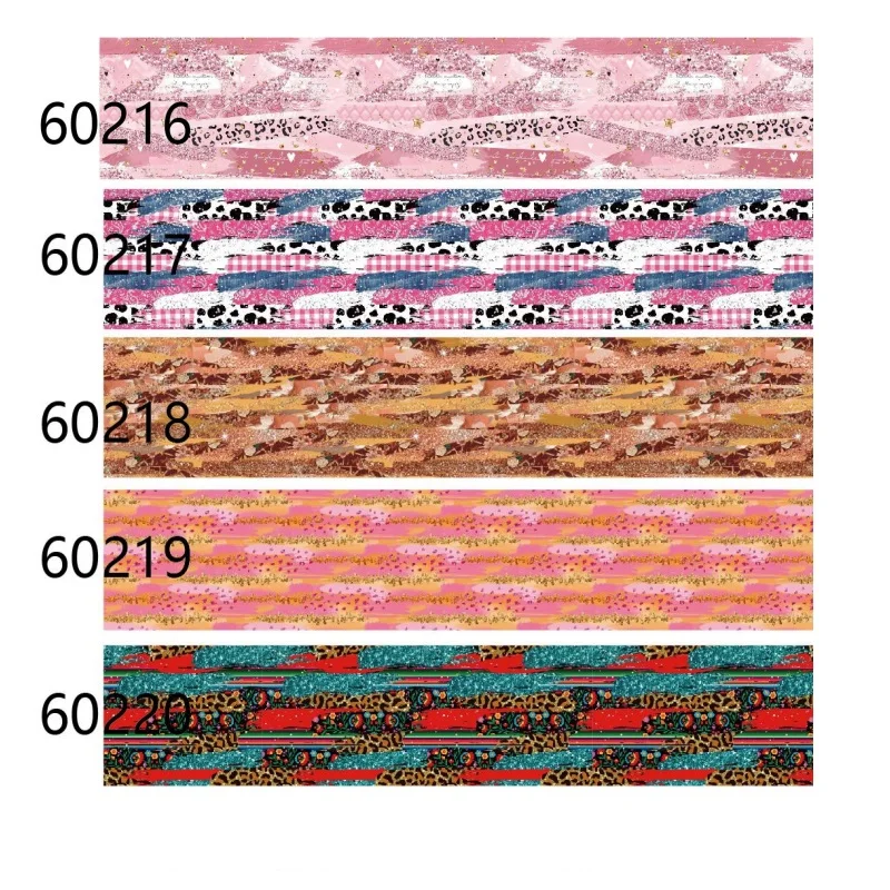

10yards Rainbow Leopard Designs Printed Grosgrain Ribbon for Hairbows DIY Sewing Accessories Decoration