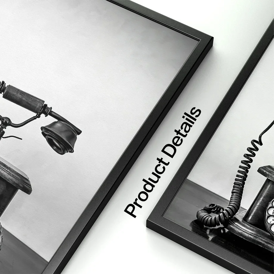 Черно-белая ретро-камера граммофон для телефона настенная Картина на холсте