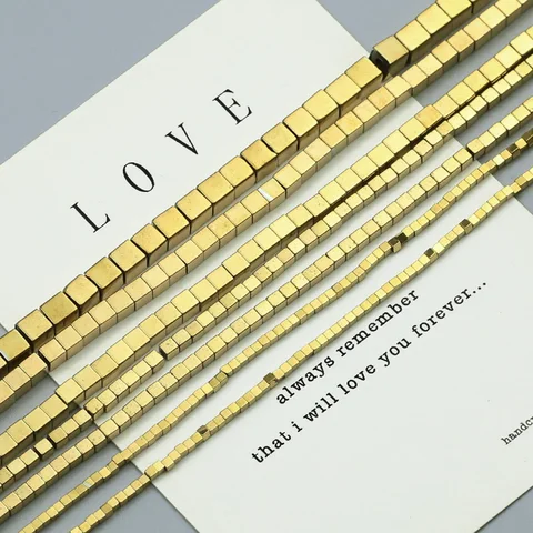 Позолоченные гематитовые бусины Wlyees 1-4 мм