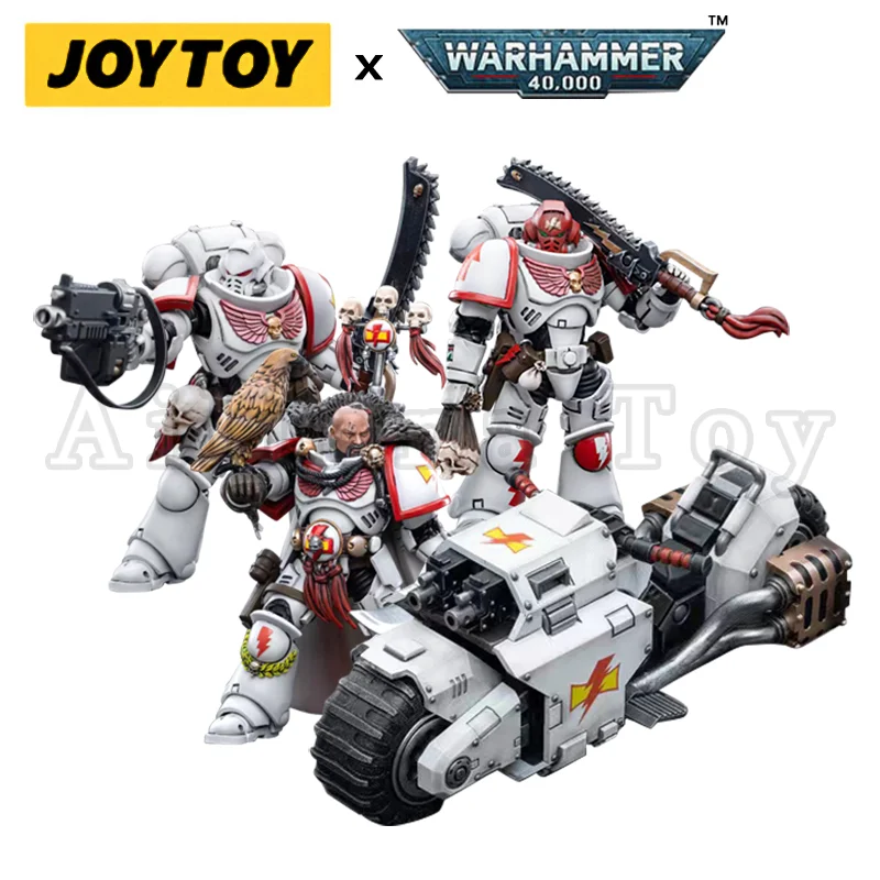 JOYTOY 1/18 Action Figure White Scars Intercessors And Bike Anime Collection Military Model Free Shipping