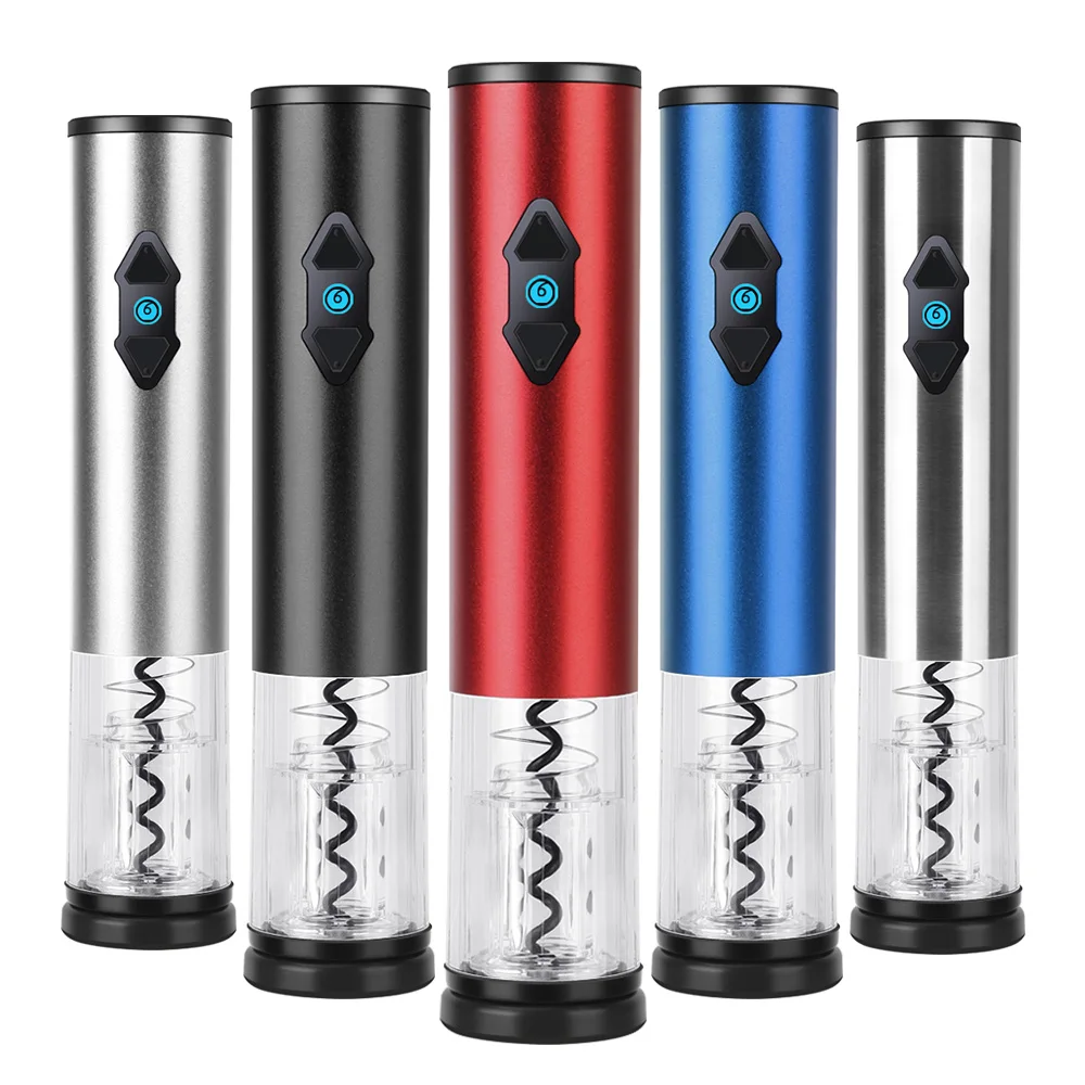 

Electric Wine Opener With Foil Cutter Kitchen Tools Automatic Electric Wine Bottle Corkscrew Opener 2-in-1 Barware Accessories