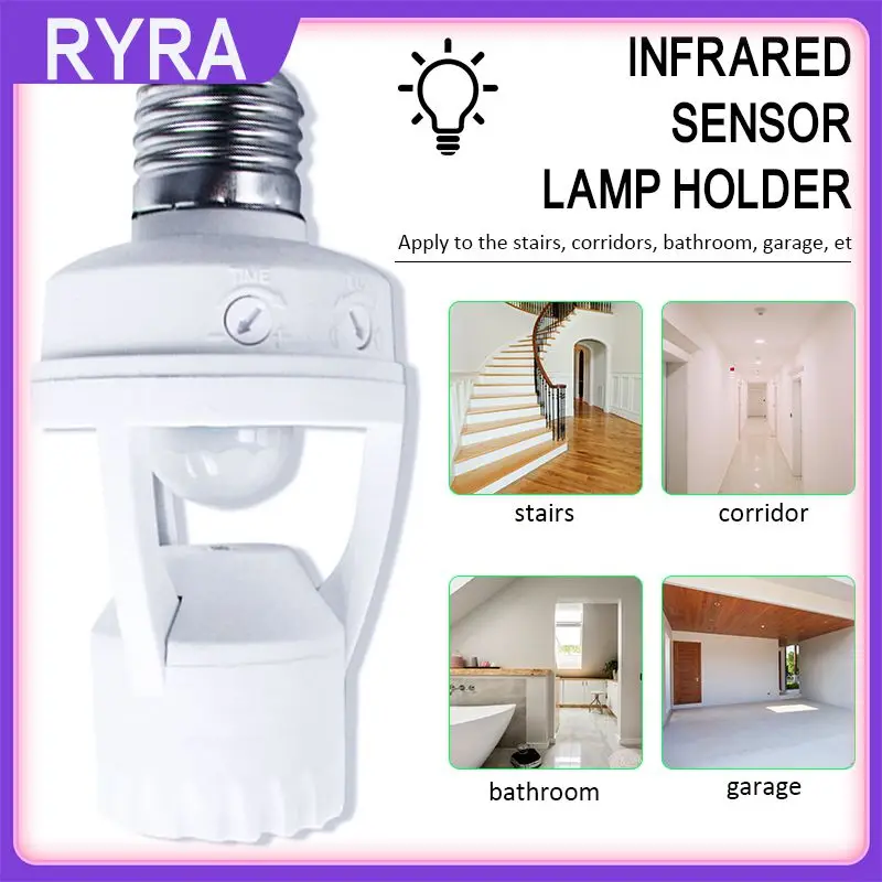 

Home Human Body Infrared Induction Lamp Holder Switch Automatic Intelligent 220V Light Control Aisle Corridor E27 Lamp Holder
