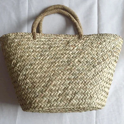 

Fashion Summer Beach Bag Weave Woven Shoulder Tote Bag Shopping Purse Handbag For Travel Straw Bag bolsa feminina wholesale