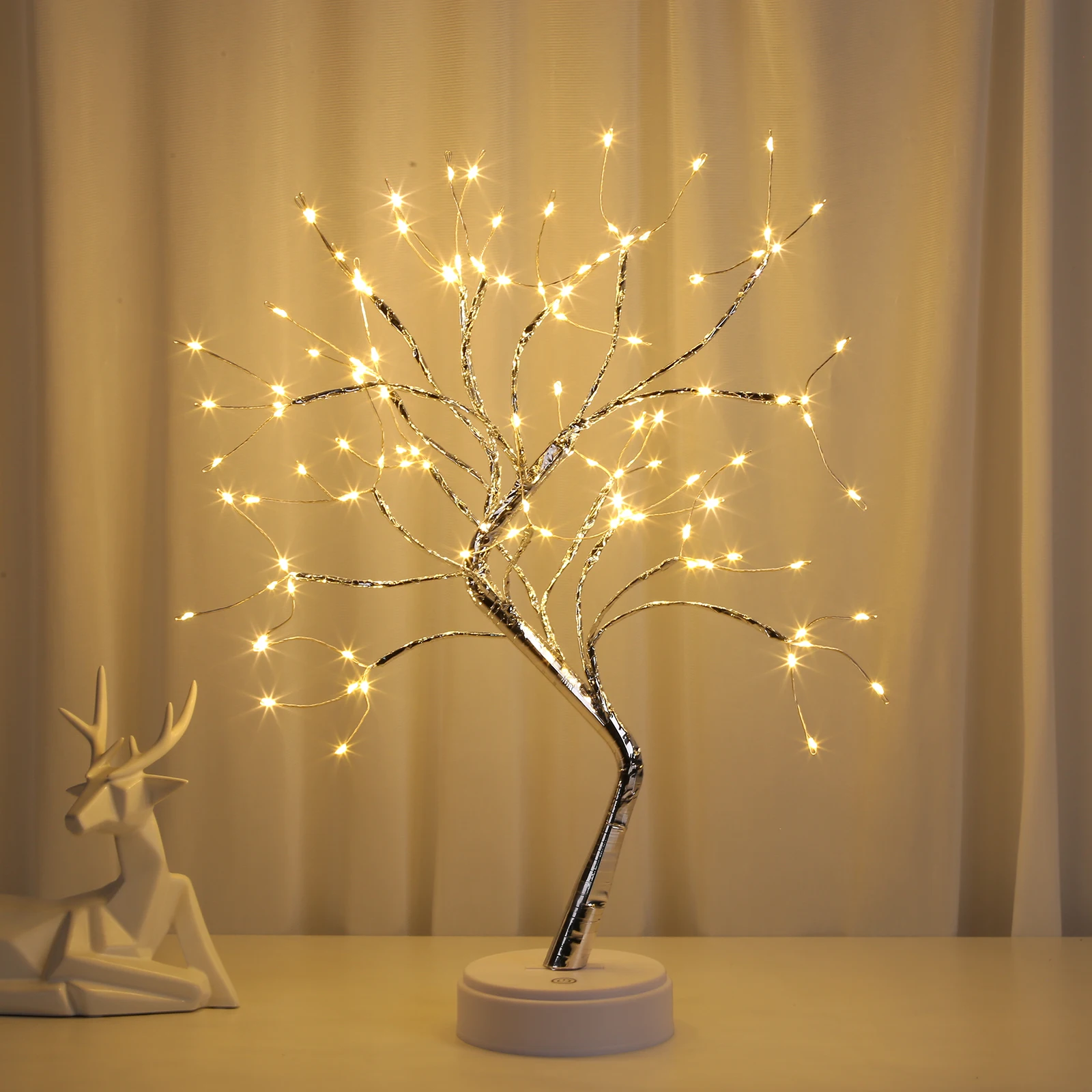 

108 LED Tabletop Bonsai Tree Light Waterproof Touch Switch Copper Wire Branch Light for Desktop Party Wedding Decoration Lamp