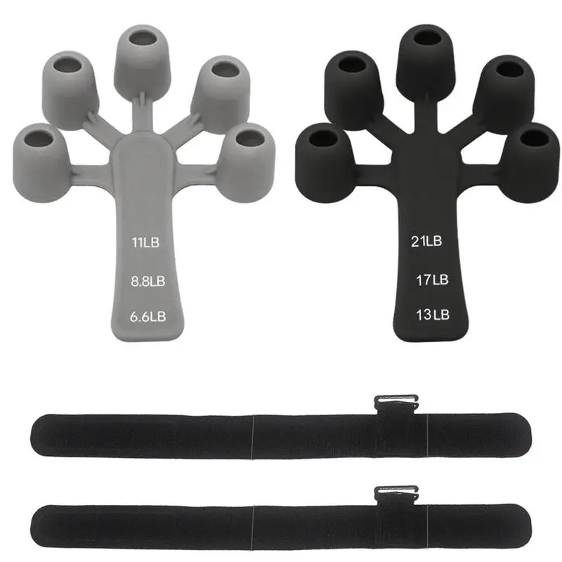 

Hand Grip Strengthener Finger Extensor Bands Silicone Gripper For Rehabilitation Relaxation 3 Levels Of Resistance For Guitar