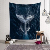whale tail tapestry wall hanging personality home decoration sea landscape science fiction wall cloth tapestries carpet homeware