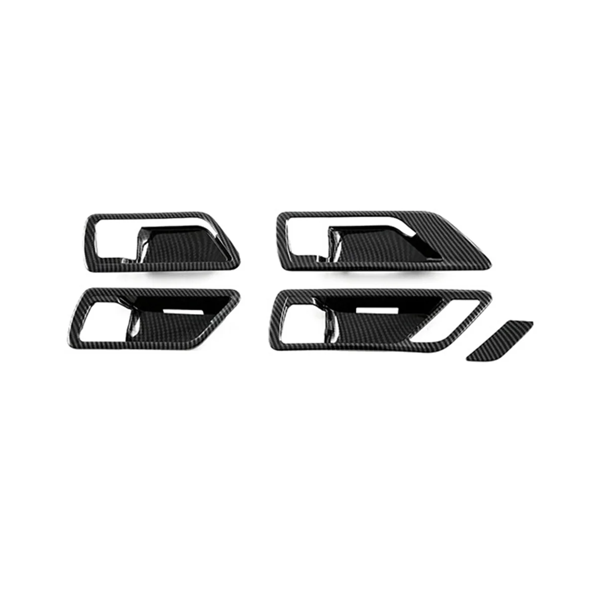 

5 шт., накладки на внутреннюю дверную ручку автомобиля из углеродного волокна для Toyota Land Cruiser 300 LC300 2022-2023