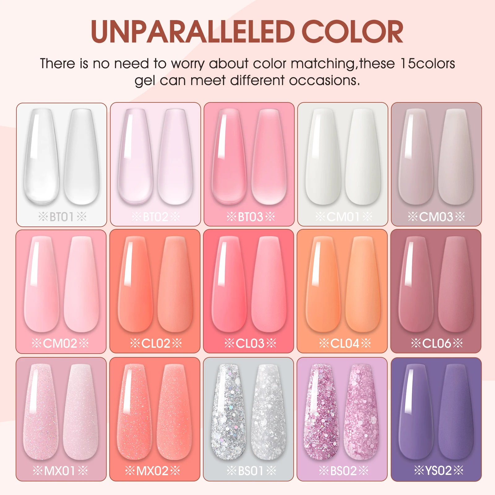 Набор Для Ногтей Coscelia 15 Шт. Гель-лаки 10 Мл С Очищающим Засовом 30