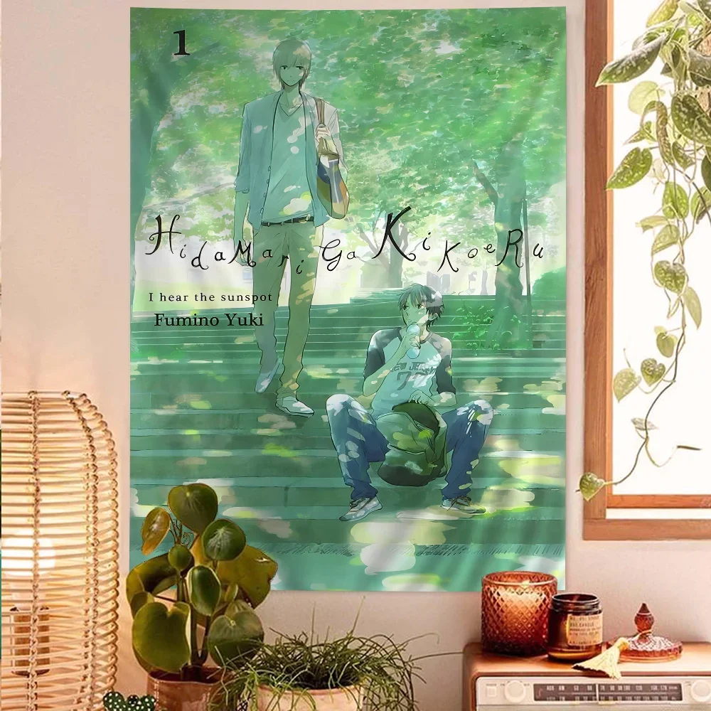 Большой Настенный Гобелен В Богемном Стиле Хиппи Hidamari Ga Kikoeru С Принтом Полиэстер