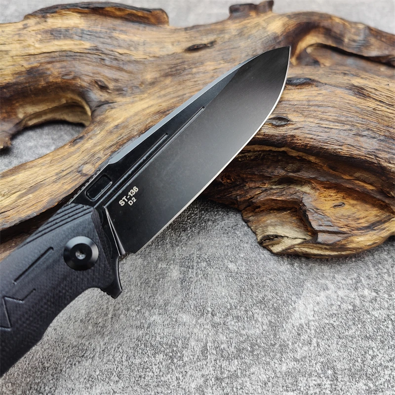 Новый складной нож sitive ST136 Real D2 карманный резец С флиппером и рукояткой G10 для