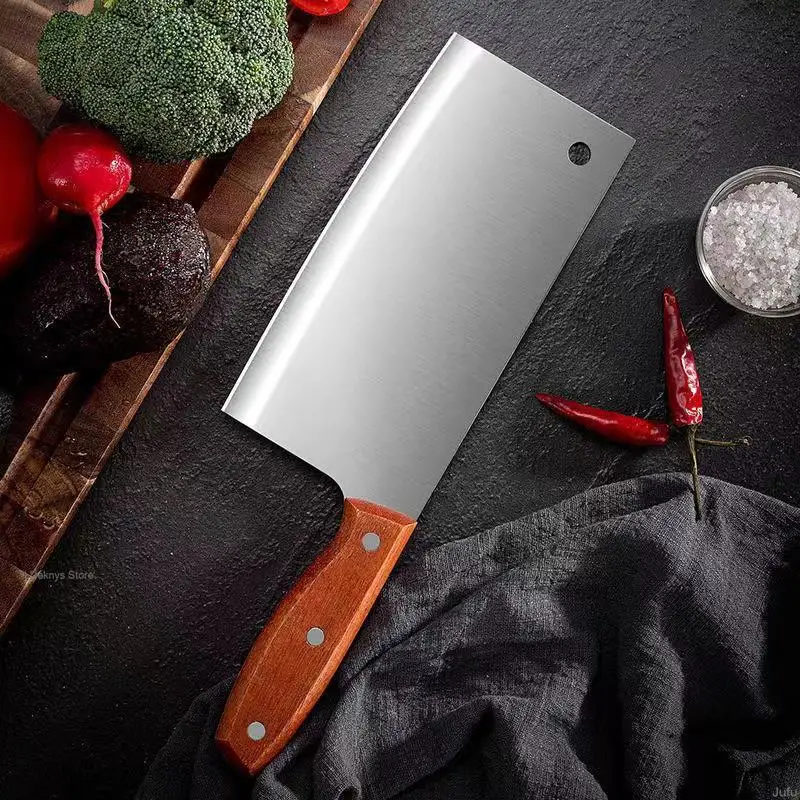 

Chinese Kitchen Cleaver Knife Stainless Steel Chopper Chef Knife Professional Kitchen Knives Meat Vege Slicer Chopping Knife
