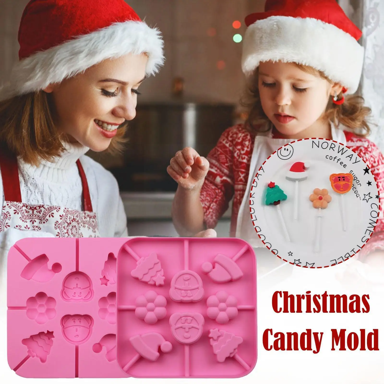 

Christmas Elk Silicone Lollipop Molds Jelly And Candy Cake Form Bakeware Decorating Molds Shapes Silicone Cake Variety Mold G9h9