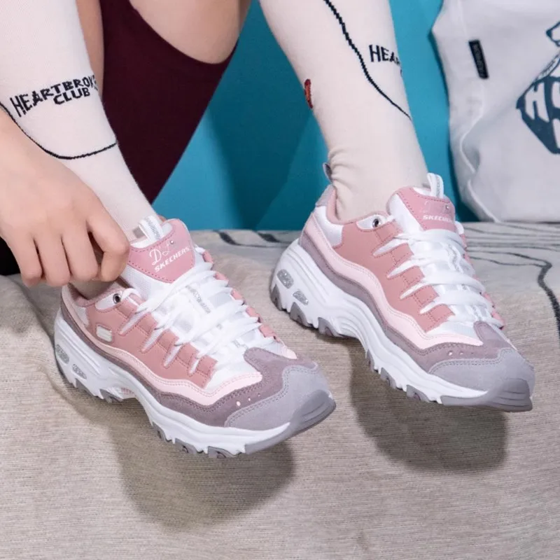 Skechers Women's sneakers Fashion Casual shoes Retro shock-absorbing Panda