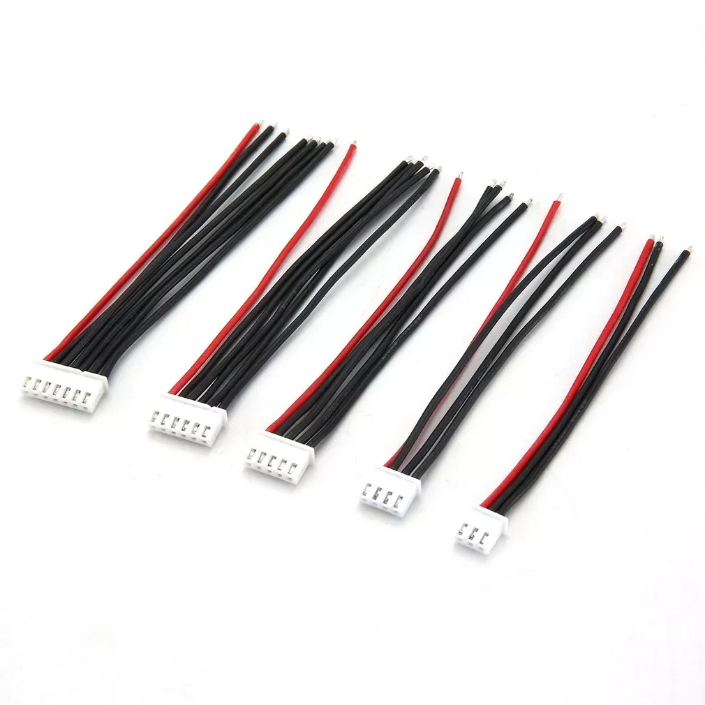 

2022New 5Pcs Silicone Soft Line 100Mm Rc Drone Lipo Battery Balance Charger 2S 3S 4S 5S 6S 22Awg Cable For Lipo Battery