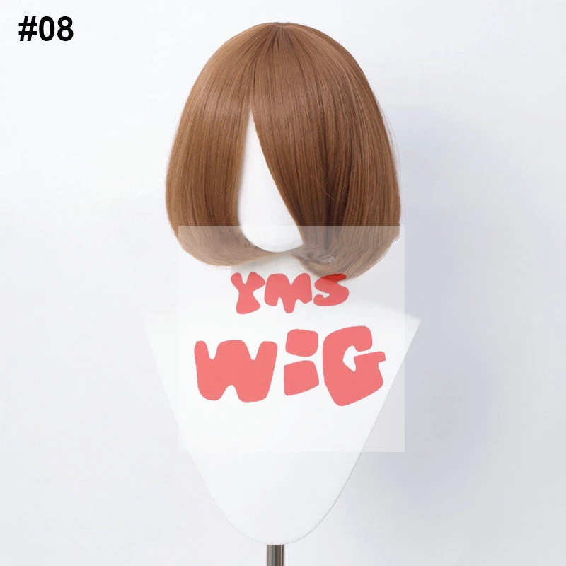 YMS Синтетические волосы 30 см Короткие прямые парики для косплея Бобо 25 цветов