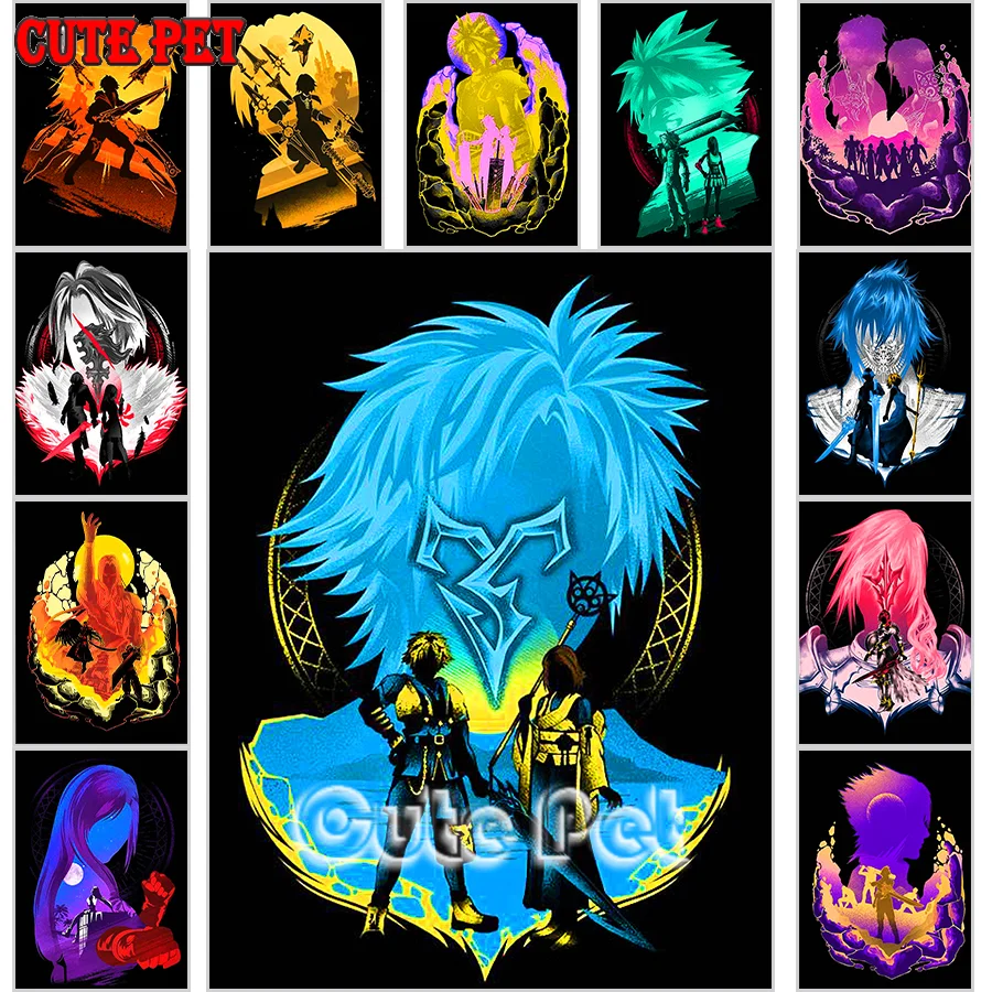 Японские мультфильмы Сделай Сам 5D алмазная живопись Классический Аниме персонаж