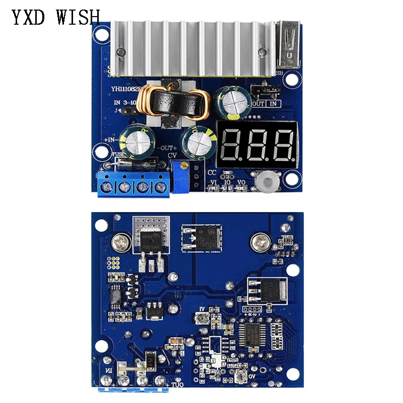 

100 Вт DC-DC преобразователь Регулируемый источник питания DC-DC 3V-35V 6A Step Up Module с напряжением USB цифровой вольтметр 12V 24V