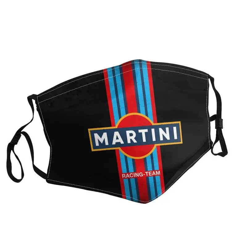 

Martini Racing Ретро Пыленепроницаемая неодноразовая гоночная Спортивная маска для лица с полосками защитная маска Респиратор маска для рта