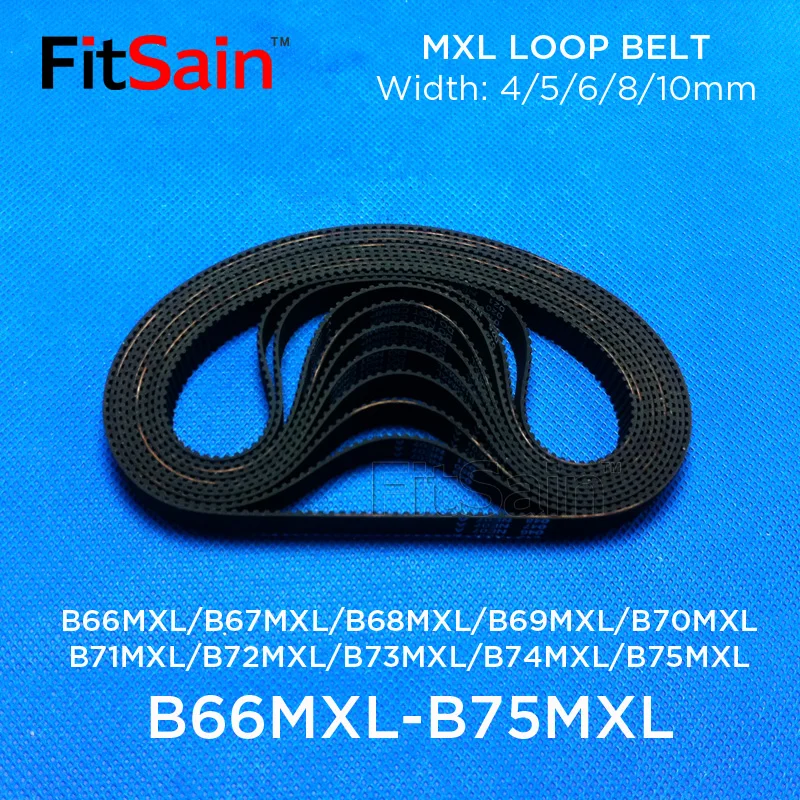 

FitSain-MXL Timing Belt B66MXL/B67MXL/B68MXL/B69MXL/B70MXL/B71MXL/B72MXL/B73MXL/B74MXL/B75MXL Rubbe Belt Synchronous Belt