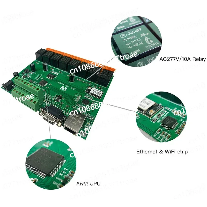 KC868-H8B Контроллер домашнего модуля Ethernet RJ45/WiFi/RS232 Система коммутаторов Node-Red MQTT HTTP