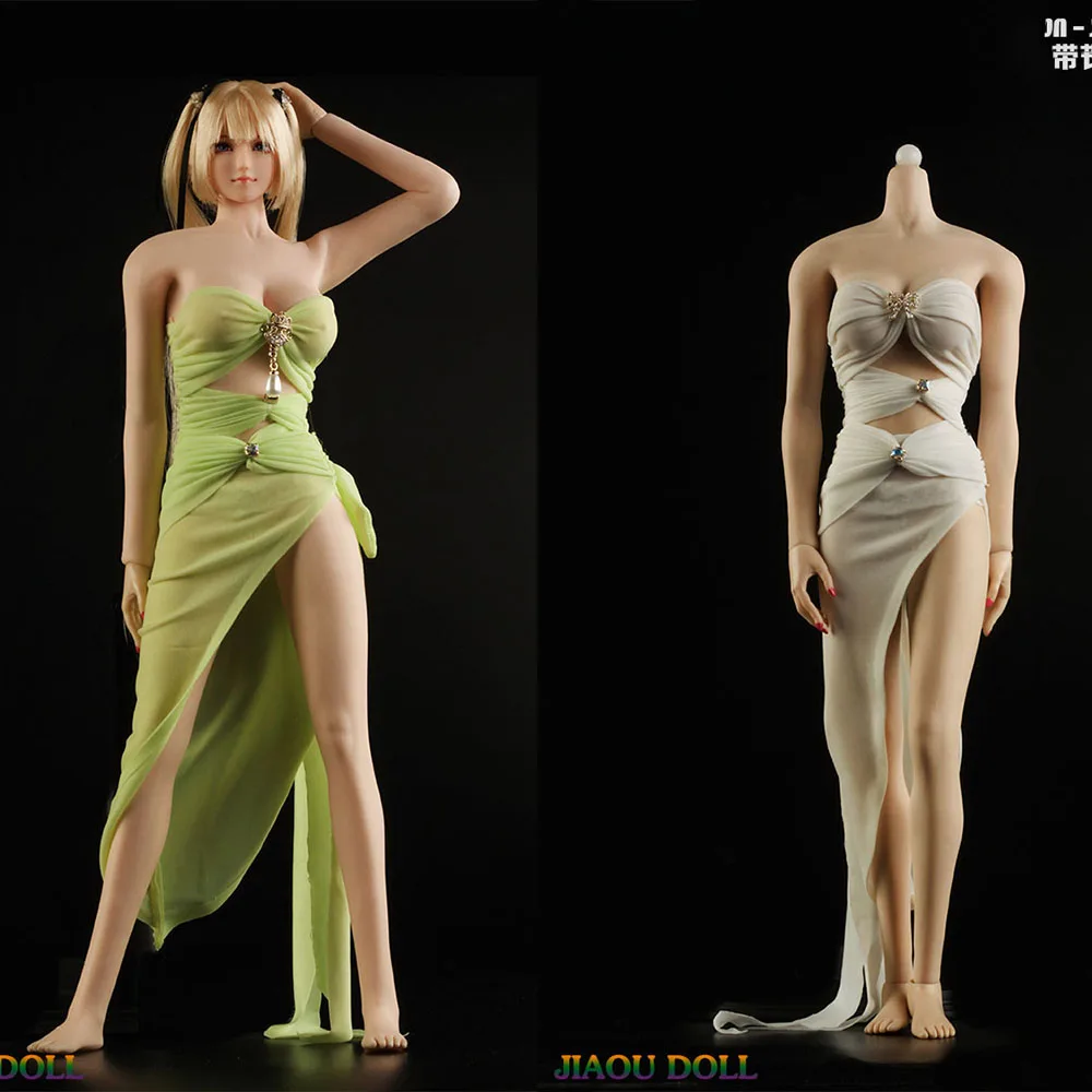 

JO21X-46 1/6 Female Long Dress with Strapless Ribbon Sexy Evening Dress Model For 12'' Soldier Action Figure Body Dolls In Stock