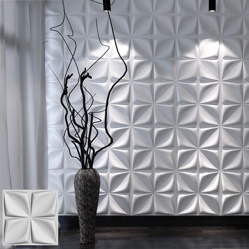 

3D Tile Panel Mold 3D Plastic Mold Plaster Wall Stone Wall DIY Art Decoration Plastic Form 3D Wall Panel Sticker Ceiling 30x30cm