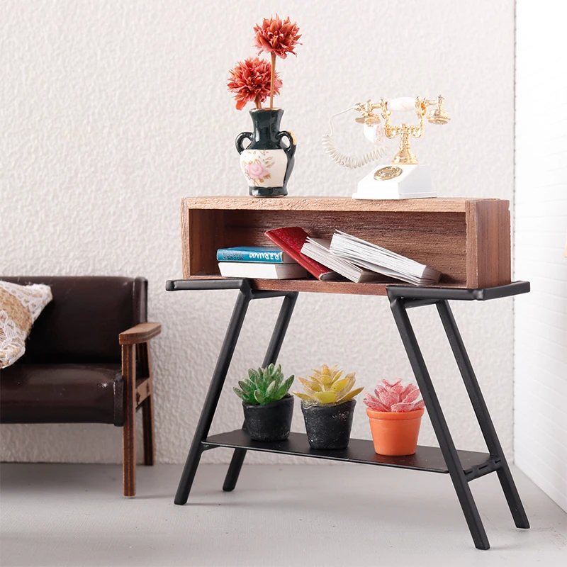 1:12 кукольный домик миниатюрная железная художественная стойка для хранения