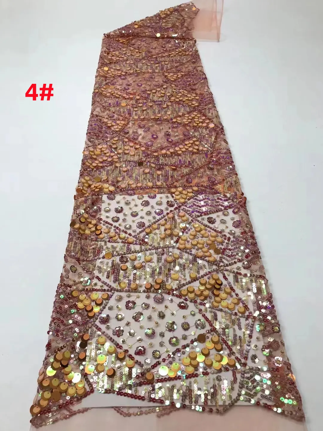 

Новые ламинированные блестки в европейском стиле, сломанные бусины, Тонкая шелковая кружевная вышивка, Высококачественная роскошная кружевная ткань для женщин