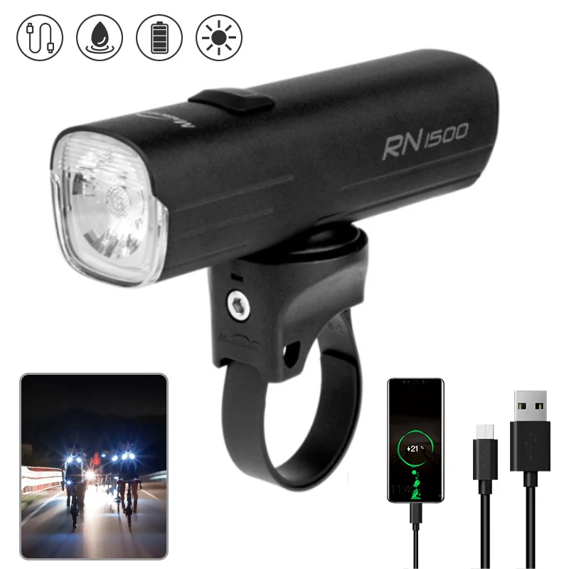 

Фара велосипедная Водонепроницаемая с зарядкой от USB, 1500 лм