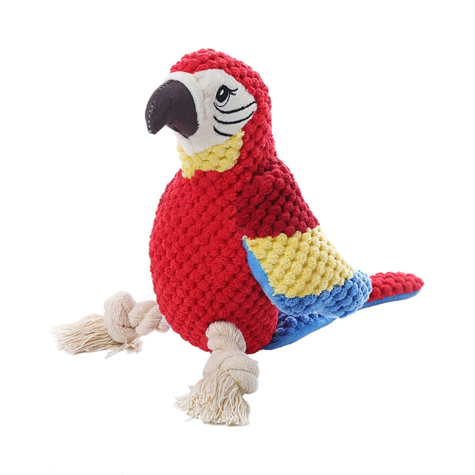 

Pet Chewing Animals Fluffy Squeaky Parrot Shaped Dog Teeth Cleaning Tool for Small Large Dog Supplies
