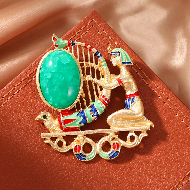 Винтажный Дворцовый стиль для женщин и мужчин модные значки Фараона в форме