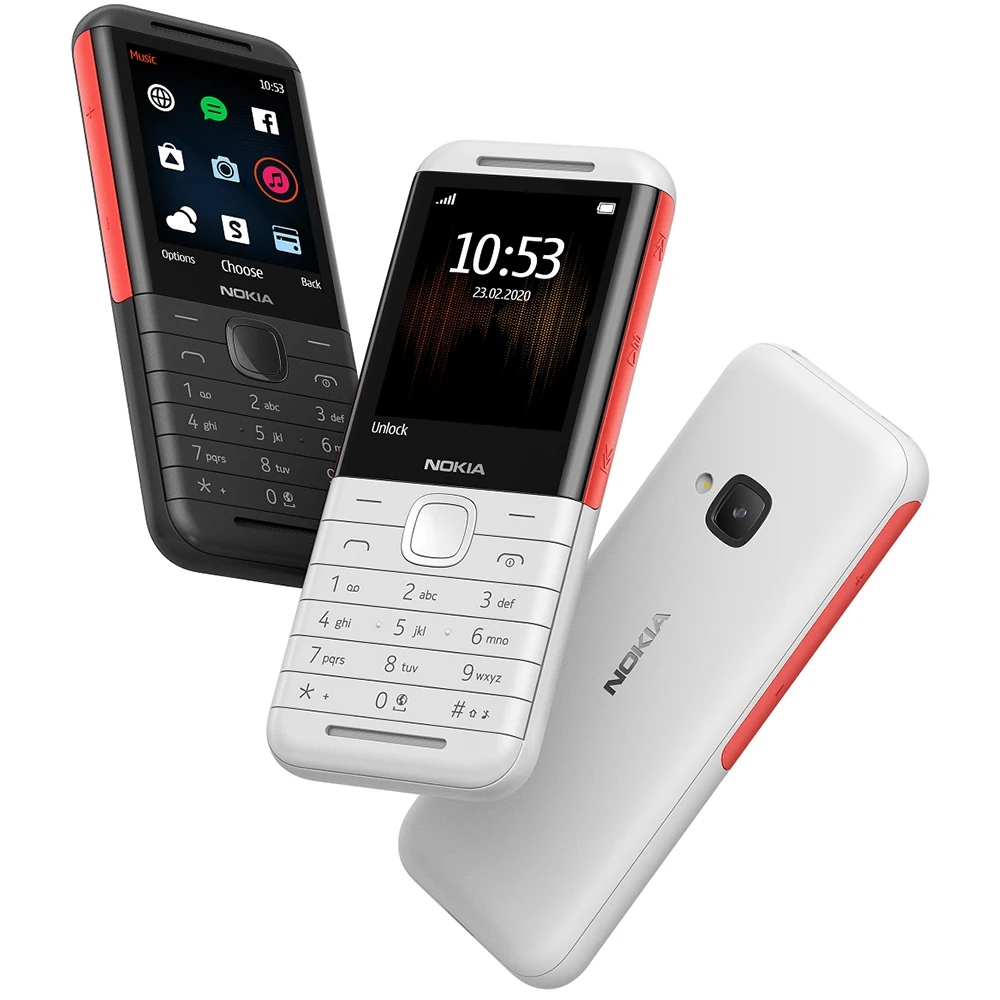 Телефон Nokia 5310 2020, 2 SIM-карты, двойной стереозвук, 1200 мАч, FM-радио, разъем для наушников 3,5 мм, Bluetooth, MP3, MicroUSB, Nokia SparePhoneUnlock (art.: 3920dc577fc27) - 3920dc577fc27