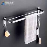 hand towel bars 304 stainless steel single rod layer wall shower 40 60cm holder bath bathroom clothes hanger shelf with hook