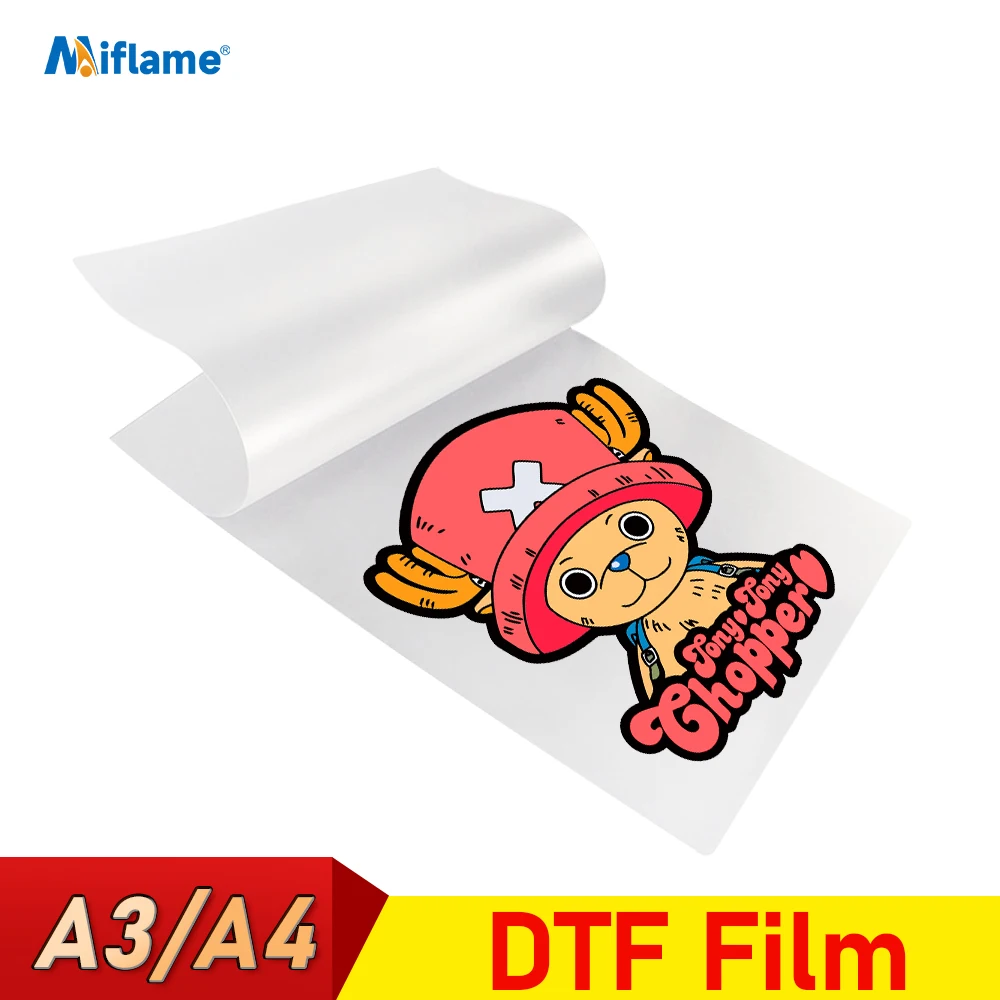 

DTF PET Film 100PCS A3 A4 DTF Transfer Film PET Heat Transfer Paper For DTF Printer DIY Direct on T-Shirts Bags Textile DTF Film