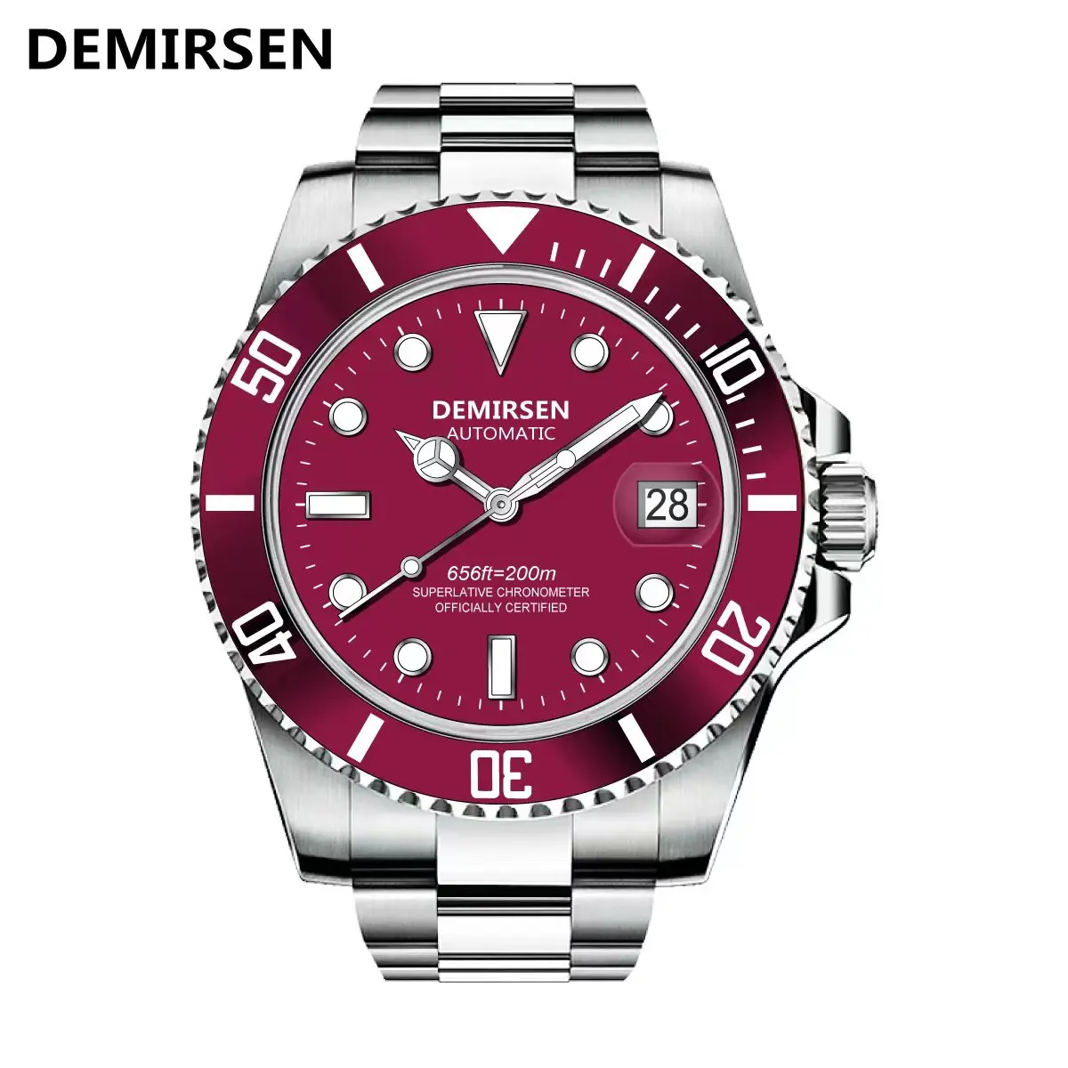Demirsen лучший бренд класса люкс автоматические часы Спорт Нержавеющая сталь