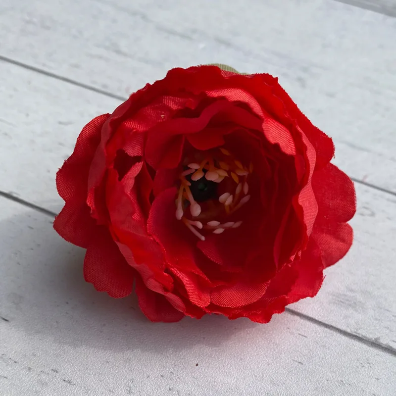 

50pcs/lot Artificial Flowers Head Silk Rose Head Scrapbooking DIY flower Artificial Rose Wreath Gift New Year Wedding Decoration
