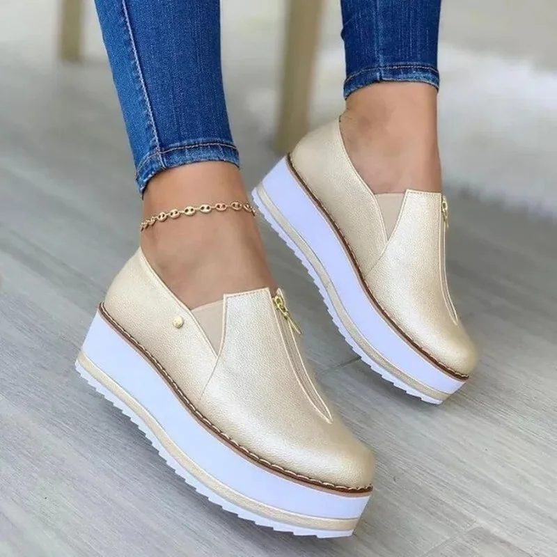 

Women Wedges Platform Bling Sneakers Vulcanized Female Summer Lace-up Sport Shoes Ladies Comfort Casual Shoes Zapatillas Mujer