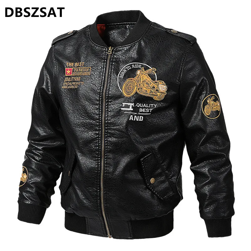 M-5xl Мужская куртка из искусственной кожи весна-осень мужское пальто с