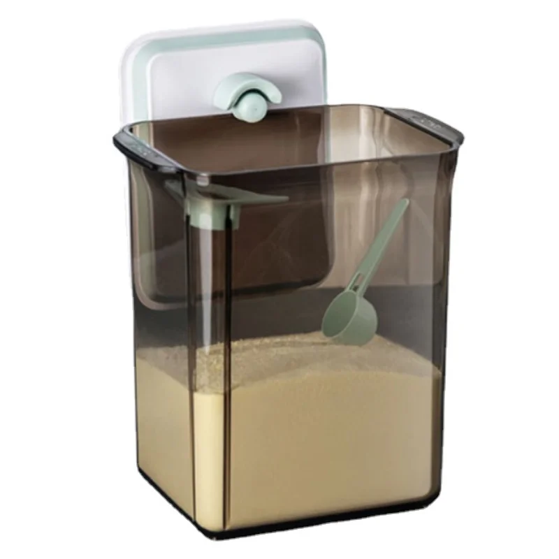 

1000-2300ml Storage Jar Press Switch Milk Powder Can Moisture-Proof with Triangle Scraping Milk Powder Box Food Container