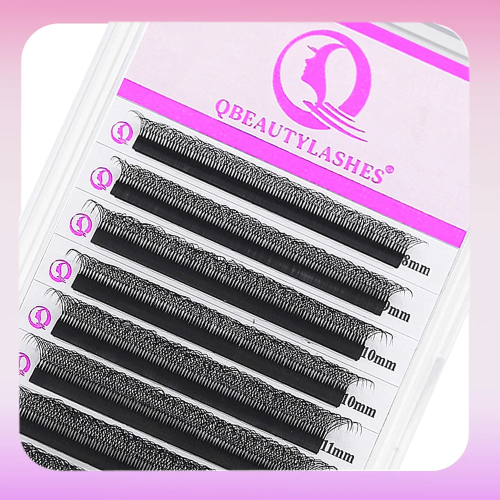 Накладные ресницы Qbeautylashes 4D W-образной формы, готовые пучки Easy Fan, объемные, мягкие, с изгибом CD, 0.07мм (art.: 3920d9fe3ca05) - 3920d9fe3ca05
