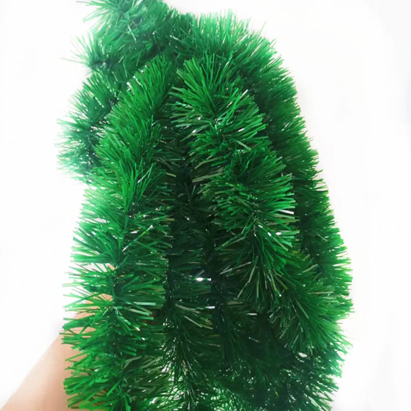 Christmas Tree Party Decoration Green Bar Tops Ribbon Garland Christmas Tree Ornaments Xmas Garland Green Tinsel Home Decor 5M2M