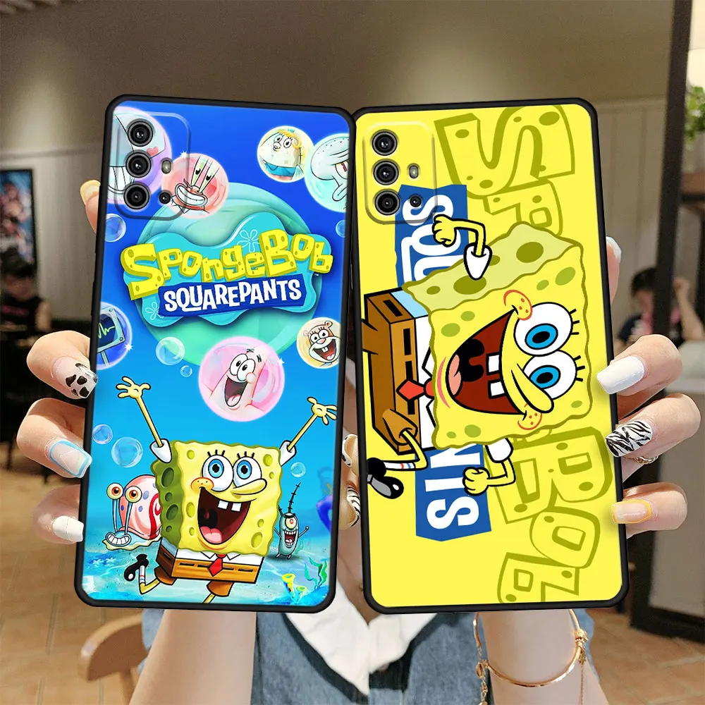 

Silicone Phone SpongeBob Cartoon Case Coque for Moto G8 Plus G9 Play G50 Edge One Fusion G60 G Stylus G30 E6s Hyper 5G Casing