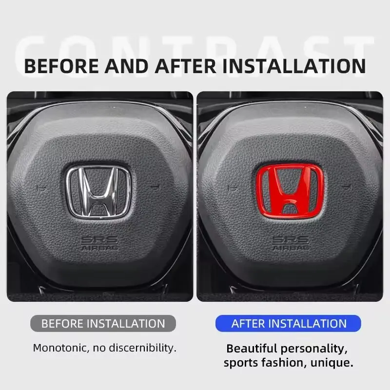 Декоративная наклейка-эмблема на руль автомобиля, стайлинг для Honda Civic, CRV, Accord, Mugen, Prelude, FIT, City, CRZ, CRX, Jazz (art.: 3920dc152bd48) - 3920dc152bd48