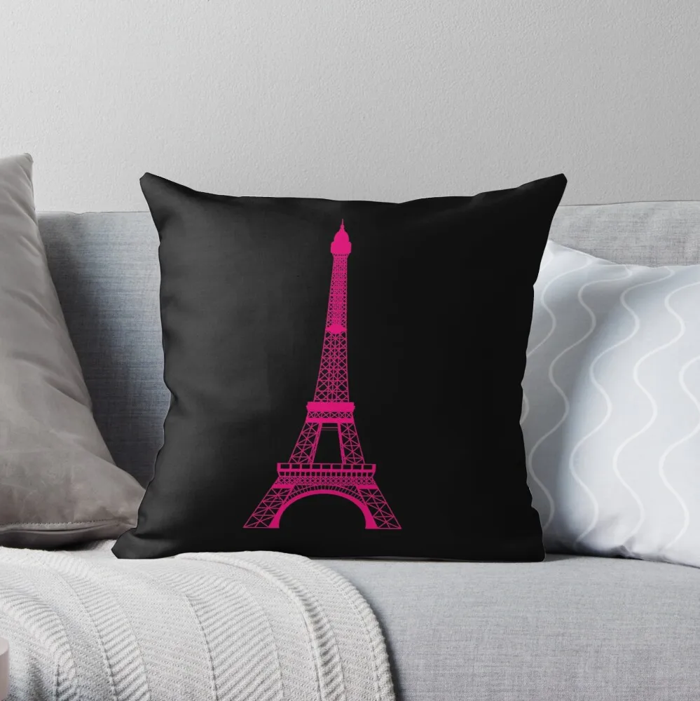 

Hot Pink Eiffel Tower Throw Pillow Pillowcase Cushion Cover Home Decorative Sofa Pillow Cover Cushion Cover 45x45cm